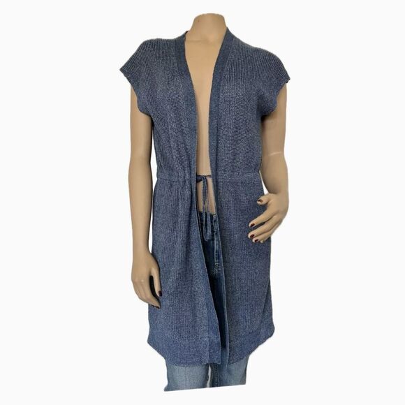 Lafayette 148 New York Vest Blue Marled
Long Line Hemp Cardigan Size S - Picture 2 of 11